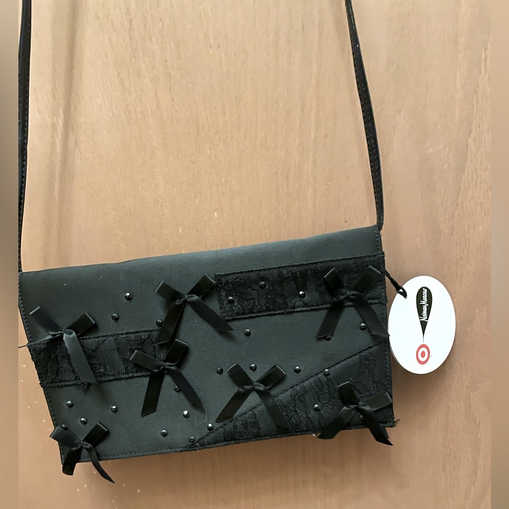 Black Nieman Marcus Embellished Clutch